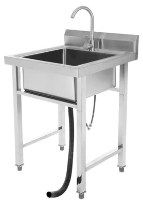 Produktbild von Edelstahl Spültisch mit einem Becken