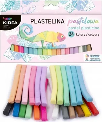 Produktbild von Kidea Schulknetmasse Pastell 24 Farben