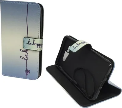 Produktbild von Handyhülle Tasche für Handy Samsung Galaxy J7 2016 Be Happy Blau