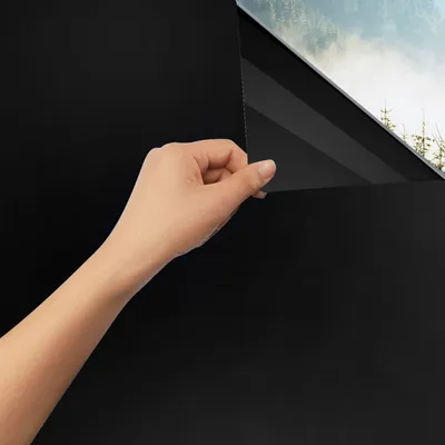 Produktbild von Wolketon Selbstklebend Sichtschutzfolie Milchglasfolie Schwarz Fensterfolie 90x200cm