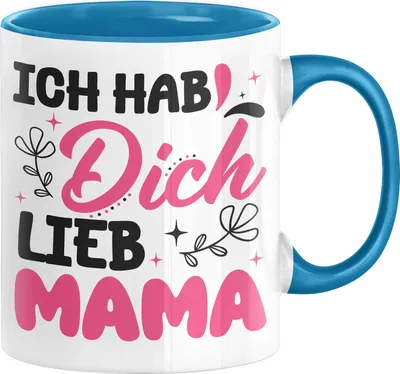 Produktbild von Mama Geschenk Tasse Ich Hab Dich Lieb Mama Geschenkidee Muttertagsgeschenk von Sohn Tochter (Blau)