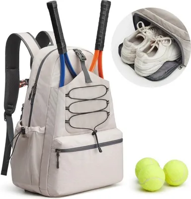 Immagine prodotto di INF Ampia borsa da tennis con scomparto per le scarpe Beige