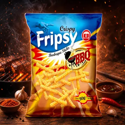Obrázek produktu pro Fripsy, křupavé tyčinky s příchutí grilovaného masa, 50 g