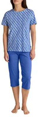 Produktbild von CALIDA Shell Nights 3/4-Pyjama Damen Dazzling Blue 36-38