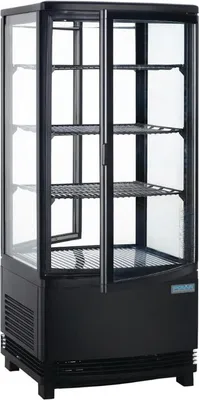 Produktbild von Polar C-Serie Energieeffizienter Kühlschrank mit gebogener Tür Schwarz 86Ltr