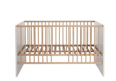 Image de MatsBaby Lit bébé 1 espace ouvert, blanc.