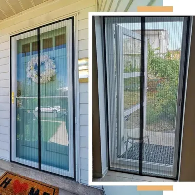 Fliegengitter für Balkontüren und Fenster - Magnetisches Insektengitter (120 x 240 cm)