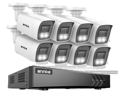 Obrázek produktu pro Bezpečnostní kamerový systém, vysoké rozlišení 3K, obousměrný zvuk, 8kanálový DVR, 8 kamer, bez-a