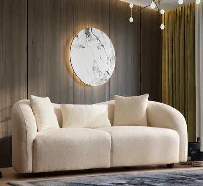 Produktbild von Hanah Home, Venedik- HLN1137, Sahne, Schlafsofas, Rahmen: Buchenholz / Spanplatte