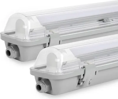 Produktbild von Aopunly 2X LED Feuchtraumleuchte Wannenleuchte 150cm 1 x 24W T8 Röhre Kaltweiß 6500K IP65
