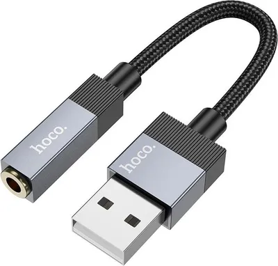 Immagine prodotto di Adattatore AUX USB A (maschio) a Jack 3,5 mm (femmina) Hoco UPA32D nero