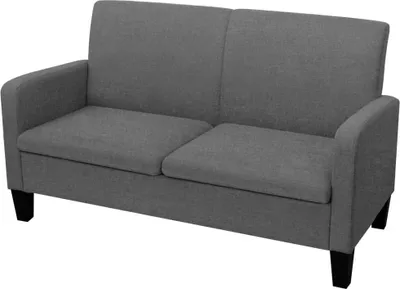 Obrázek produktu pro The Living Store Dvoumístná pohovka 135 x 65 x76 cm Tmavě šedá
