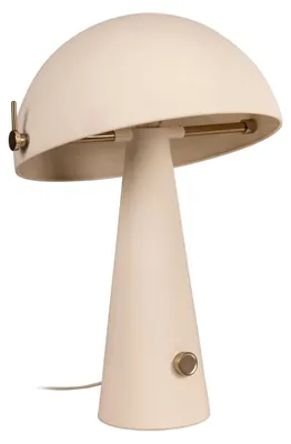 Produktbild von Nachttischleuchte Metall Ø 38 cm 51.8 cm Beige E27 rund Retro Design Tischlampe