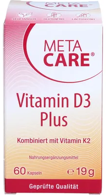 Immagine prodotto di Meta-Care Vitamina D3 Plus 10.000 U.I. + 80 μg K2 60 Capsule