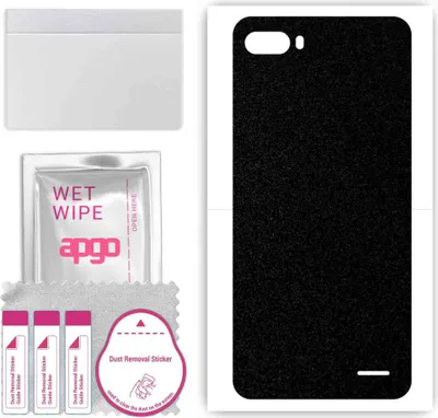 Produktbild von apgo Rückseite Schutzfolie, Skin, kompatibel mit Ulefone S1, Hinten Displayschutzfolie aus Vinylfolie, kratzfest, einfache Montage - Mattschwarz