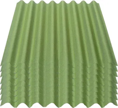 Produktbild von Onduline Easyline Dachplatte Wandplatte Bitumenwellplatten Wellplatte 8x0,76m² - grün