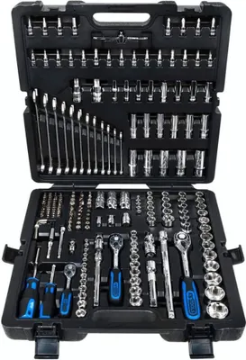 Productafbeelding van KS Tools 1/4", 3/8" en 1/2" CHROMEplus doppelmaatsleutelset (216-delig)