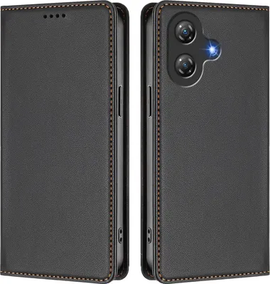 Obrázek produktu pro Kožené pouzdro pro Ulefone Note 21, magnetické flipové pouzdro zPolyuretankůže se stojánkem Černá