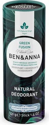 Produktbild von Ben & Anna Green Fusion, Unisex, Deodorant, Deostift, Stab, 40 g, Jeder Hauttyp