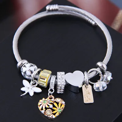 Immagine prodotto di Bracciale Ximena Love giallo - Bracciale con ciondoli