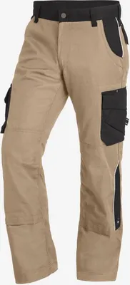 Produktbild von FHB BRUNO Arbeitshose, beige-schwarz, Gr. 110