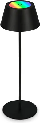 Zdjęcie produktu dla Akumulatorowa lampa stołowa LED Lampa stołowa z regulacją wysokości IP44 czarna RGB wewnętrzna zewnętrzna