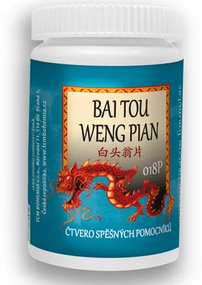 Obrázok produktu pre Štvorica pohotových pomocníkov - Bai tou weng pian - 33g - 100 tabliet [018P]