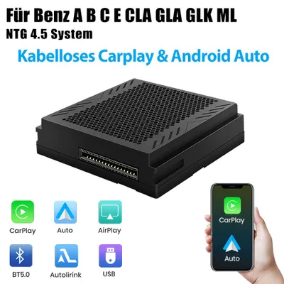 Zdjęcie produktu dla Kabelloses Carplay Android Auto mit NTG4.5 Für Mercedes Benz A/B/C/E/CLA/GLA/GLK