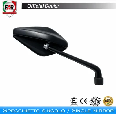 Immagine prodotto di Specchietto manubrio omologato FAR 7449 sinistro universale nero
