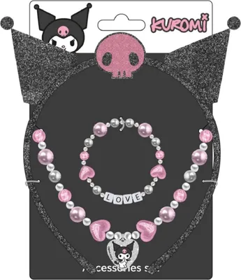 Zdjęcie produktu dla Zestaw biżuterii Hello Kitty dla dzieci - 3-częściowy zestaw z naszyjnikiem, bransoletką i nie tylko