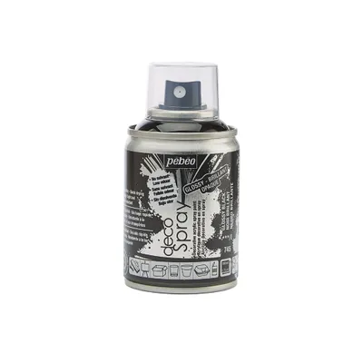 Zdjęcie produktu dla Pébéo Decospray akrylowa farba w sprayu, 100 ml, czarny błyszczący