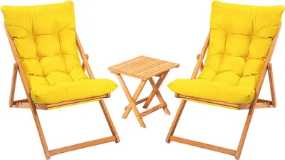 Image de Leni - ensemble Table et Chaises, Jaune, 2 Places