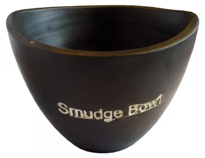 Produktbild von Räuchergefäß "Smudge-Bowl" klein Keramik schwarz