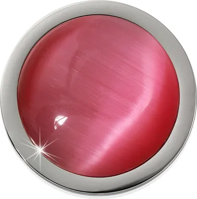 Produktbild von Amello Coins pink 25 mm Einleger Cateye Glas Edelstahl Coin Damen ESC741P