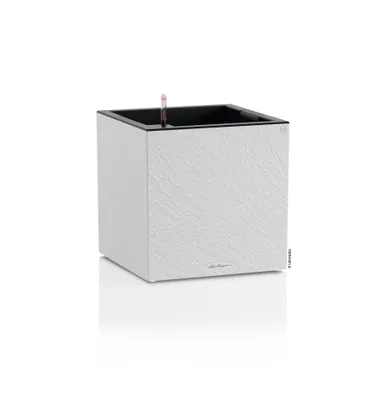 Obrázok produktu pre Kvetináč LECHUZA CANTO Slatestone 40 low light grey | kvetináč so zavlažovacím systémom a vložkou na rastliny | bridlicový vzhľad |40 x 40 x 40 cm| 15950