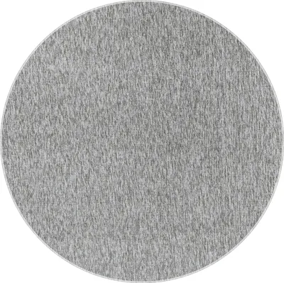Obrázek produktu pro Kratkosrstý koberec do obývacího pokoje, světle šedý, kulatý, 120x120 cm, jednobarevný