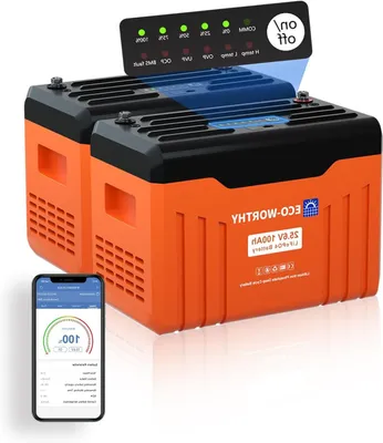 Obrázek produktu pro 24V 100Ah LiFePO4 baterie - Lithium-iontová baterie - Úložiště energie - Baterie pro solární systémy - Baterie pro karavany - Monitorování přes Bluetooth