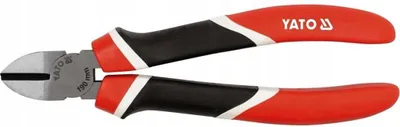 Produktbild von Yato YT-1948, Seitenschneider, Chrom-Vanadium-Stahl, Polypropylen (PP), Thermoplastischer Gummi (TPR), Schwarz, Rot, 190 mm