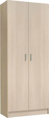 Produktbild von Charleston Mehrzweckschrank, 2-türiger Besenschrank, Schuhregal mit Regalen, Besenschrank, cm73x37h180, Eiche