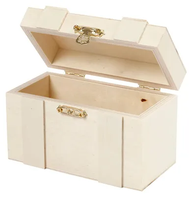 Produktbild von Creativ Company Holzschatzkiste, 12,5 x 7,5 x 6 cm