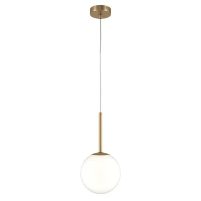 Image de Suspension, métal verre, or, D 18 cm