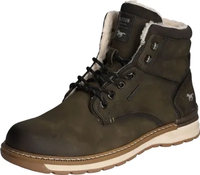 Produktbild von Mustang Herren Stiefelette Winterboot sportlich Schnürung Warmfutter 4141-604, Größe:44 EU, Farbe:Grün