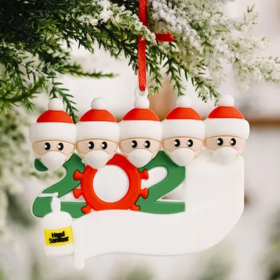 Produktbild von Maske Santa Schneemann Ornament DIY Name Grüße Baum Ornament für Baum Dekoration - B