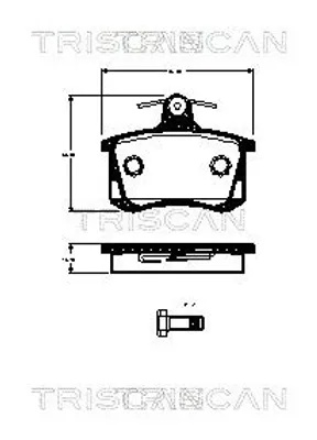 Produktbild von TRISCAN Bremsbeläge Bremsklötze HINTEN 8110 29070