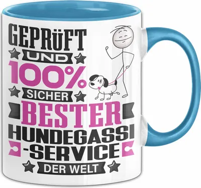 Produktbild von Hundegassi-Service Geschenk Lustiger Spruch für Hundegassi-Service Geschenkidee Bester Hundegassi-Service Der Welt (Blau)