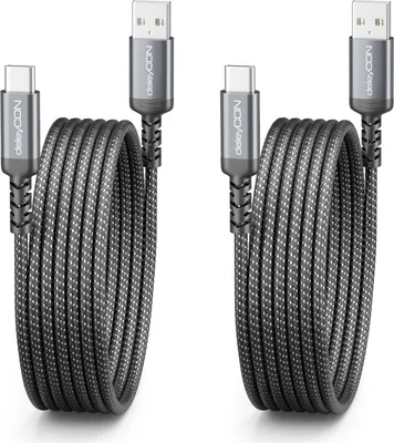 Produktbild von deleyCON 2x 2m USB-A auf USB-C Kabel Ladekabel Datenkabel für iPhone 17 15 16 Pro Max Air Galaxy A16 A56 S25 S24 S23 Pixel iPad Pro Air Tablet AirPods Notebook Switch PS5