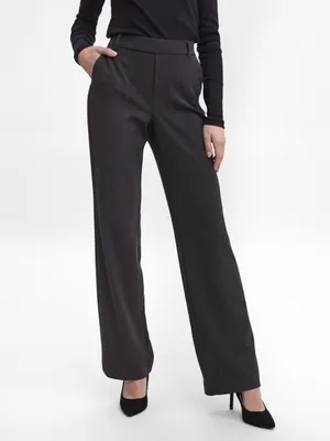 Produktbild von Vero Moda VMMAYA MW STRAIGHT SOLID PANT NOOS Dark Grey Melange XS/30