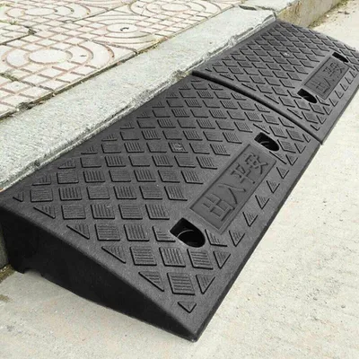 Produktbild von 2Pcs Tragbare Kunststoff Bordstein Tür Rampen Rollstuhl Mobilität Roller Zugang Rampe