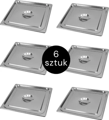 Obrázok produktu pre Veko na nerezovú nádobu GN 2/3 Mega-M, 353 x 325 mm, sada 6 ks.