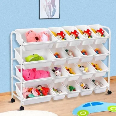 Produktbild von Kunststoff-Spielzeug-Organizer 4 Ebenen - Gesamtdimensionen 124x84x28cm